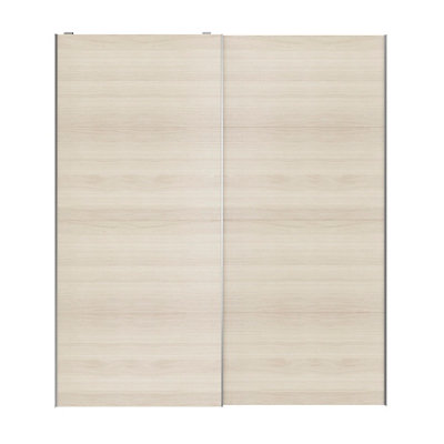Goodhome Atomia Mirror Oak Effect 2 Door Sliding Wardrobe Door Kit (H)2250Mm (W)2000Mm