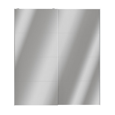 Goodhome Atomia Contemporary Mirrored Gloss 2 Door Sliding Wardrobe Door Kit (H)2250Mm (W)2000Mm