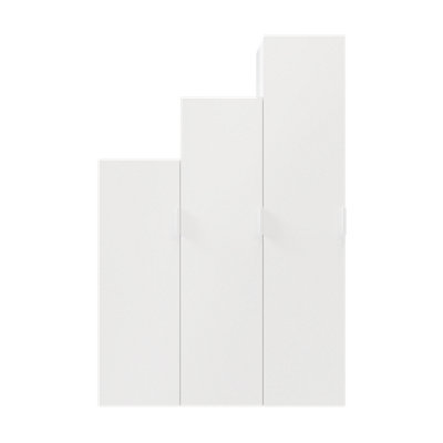 Goodhome Atomia Freestanding Matt White Chipboard Wardrobe (H)2250Mm (W)500Mm (D)580Mm