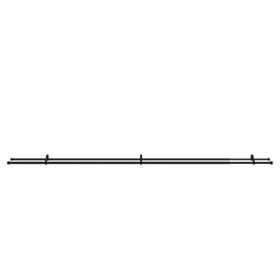 Goodhome Araxos Matt Black Extendable Ball Single Curtain Pole Set, (L)2000Mm-3300Mm (Dia)28Mm