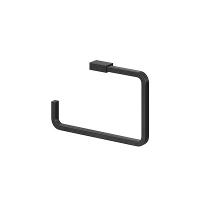 Goodhome Elland Matt Black Wall-Mounted Toilet Roll Holder (H)106Mm (W)1700Mm