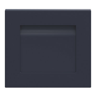 Goodhome Garcinia Matt Navy Blue Shaker 2 Drawer Front, Bridging Door & Bi-Fold Door 400Mm