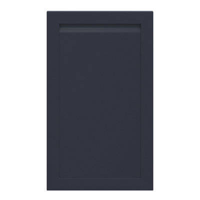 Goodhome Garcinia Integrated Handle Matt Navy Blue Shaker 50:50 Larder Cabinet Door (W)600Mm (H)1001Mm (T)20Mm
