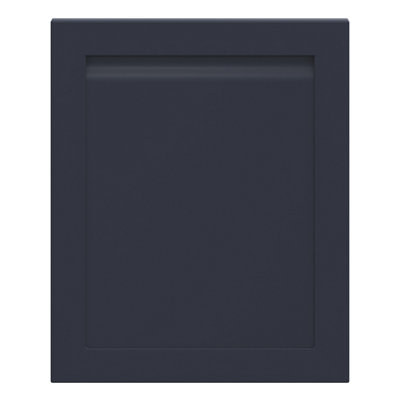 Goodhome Garcinia Integrated Handle Matt Navy Blue Shaker Tall Appliance Cabinet Door (W)600Mm (H)723Mm (T)20Mm