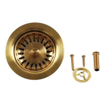 B&Q Replacement Waste Basket Brushed Brass Effect Stainless Steel Replacement Basket Waste