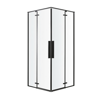 Goodhome Ezili Clear Corner Shower Enclosure - Hinged Door (W)79Cm (D)79Cm