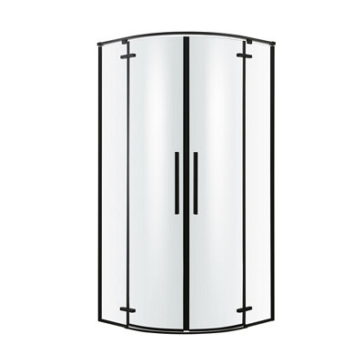 Goodhome Ezili Clear Corner Shower Enclosure - Hinged Door (W)89Cm (D)89Cm