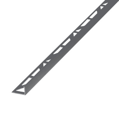 Diall Anthracite 10Mm Straight Aluminium Tile Trim