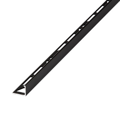 Diall Black 12.5Mm Straight Aluminium Tile Trim
