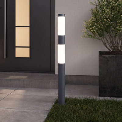 Goodhome Callisto Contemporary Dark Grey Mains-Powered 1 Lamp Integrated Led Outdoor Post Light (H)1000Mm