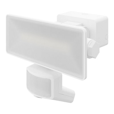 Goodhome Davern Awl1021-Iw White Mains-Powered Cool White Outdoor Led Pir Floodlight 2000Lm