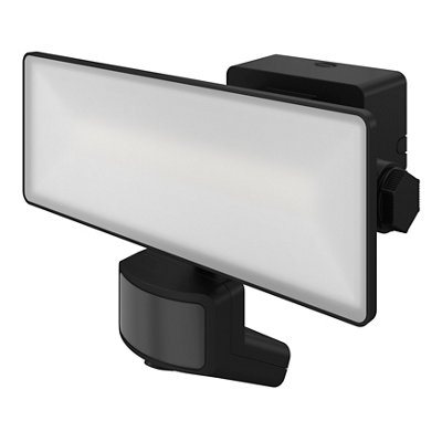Goodhome Davern Awl1022-Ib Black Mains-Powered Cool White Outdoor Led Pir Floodlight 3000Lm