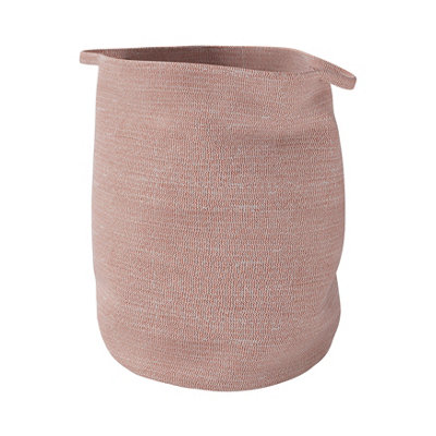 Goodhome Elland Mango & White Cotton Laundry Bin, 59L