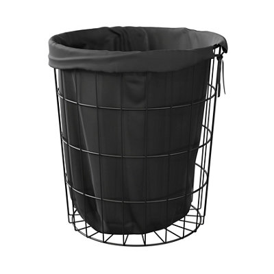 Goodhome Aetna Black Polyester (Pes) Laundry Bag, 50L