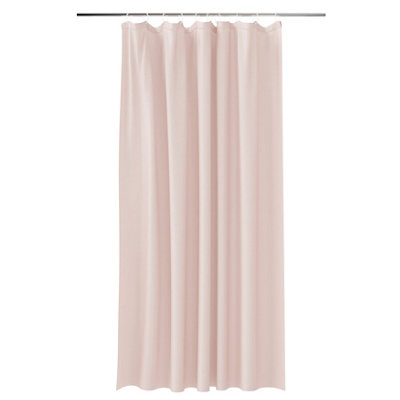 Goodhome Koros Blush Pink Plain Shower Curtain (W)180Cm