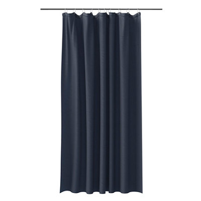 Goodhome Koros Midnight Blue Plain Shower Curtain (W)180Cm