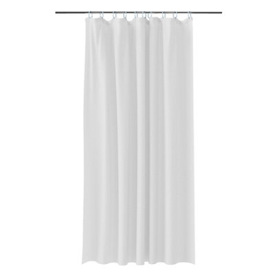 Goodhome Glomma White Plain Shower Curtain (H)200Cm (W)180Cm
