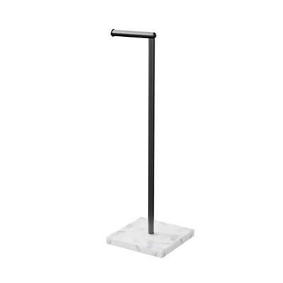 Goodhome Elland Matt Marble Effect Freestanding Toilet Roll Holder Stand (H)685Mm (W)200Mm