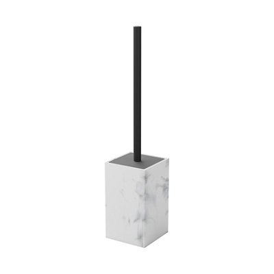 Goodhome Elland Polymer Resin, Silicone & Stainless Steel Marble Effect Toilet Brush & Holder