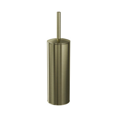 Goodhome Cavalla Steel Gold Effect Toilet Brush & Holder