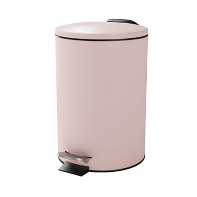 Goodhome Koros Blush Pink Metal Bin -3L