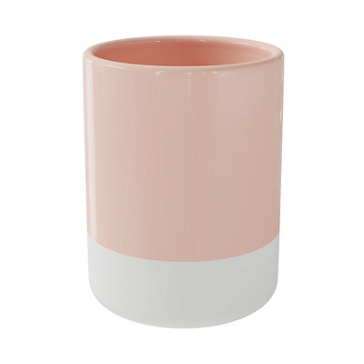 Goodhome Koros Gloss & Matt White & Pink Blush Ceramic Tumbler