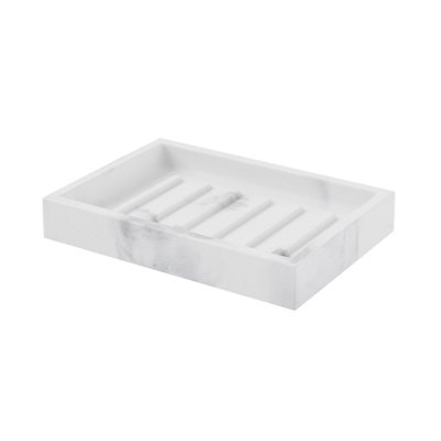 Goodhome Elland Matt Marble Effect Polyresin Soap Dish
