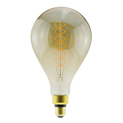Diall 5W 300Lm 330° Amber Balloon Warm White Led Filament Light Bulb