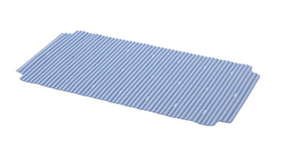 Goodhome Drina Blue Polyamide (Pa), Polyethylene (Pe) & Polypropylene (Pp) Non-Reversible Slip Resistant Rectangular Bath Mat, (L)690Mm (W)360Mm (T)10Mm