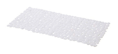 Goodhome Koros White Pebbles Rectangular Bath & Shower Mat (L)70Cm (W)33Cm