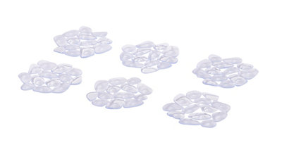 Goodhome Koros Transparent Pebbles Pebble Bath & Shower Mat (L)12Cm (W)12Cm