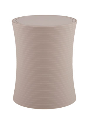 Goodhome Drina Taupe Plastic Bathroom Bin - 3L
