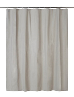Goodhome Drina Taupe Plain Shower Curtain (H)200Cm (W)180Cm
