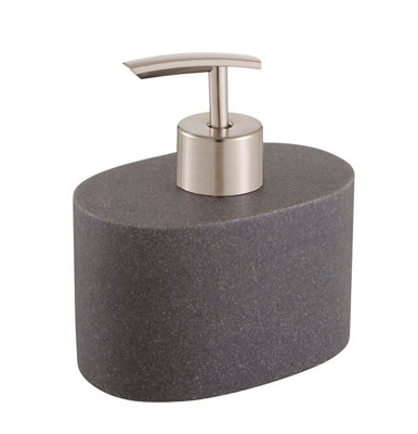 Goodhome Jubba Stone Effect Polyresin Freestanding Soap Dispenser