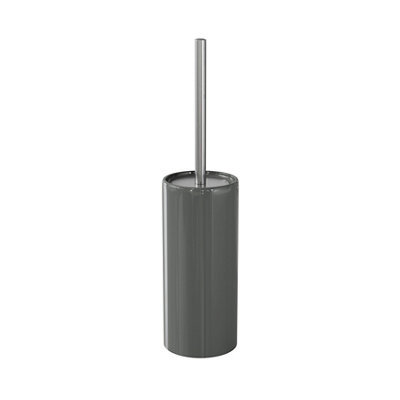 Goodhome Koros Anthracite Ceramic, Polypropylene (Pp) & Stainless Steel Toilet Brush & Holder