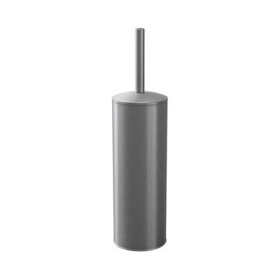 Goodhome Koros Brushed Chrome Effect Stainless Steel Toilet Brush & Holder