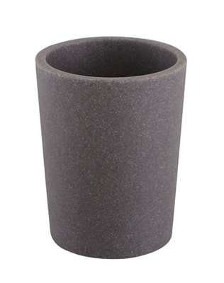 Goodhome Jubba Matt Grey Stone Effect Polyresin Tumbler