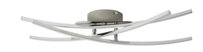 Goodhome Alani Metal & Plastic Chrome Effect Led Ceiling Light