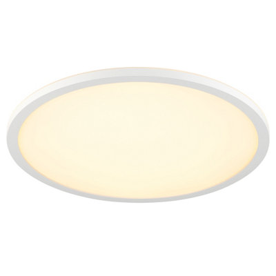 Goodhome Round Matt Plastic White Led Ceiling Light