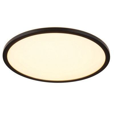 Goodhome Matt Plastic Black Led Ceiling Light