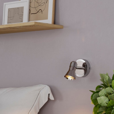 Goodhome Aphroditus Modern Satin Nickel Effect Spotlight