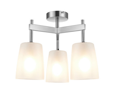 Goodhome Quadryx Satin Nickel Effect 3 Light Spotlight