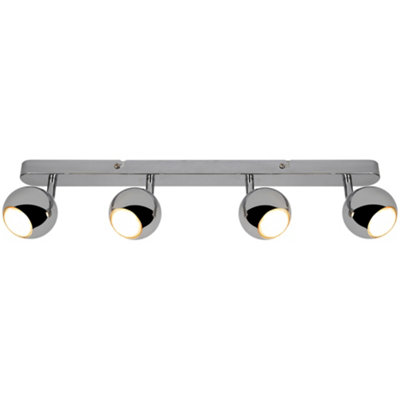 Goodhome Roccheta Gloss Chrome Effect 4 Light Spotlight