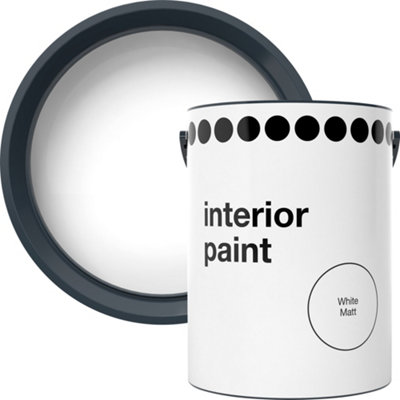 B&Q White Vinyl Matt Wall & Ceiling Emulsion Paint, 5L