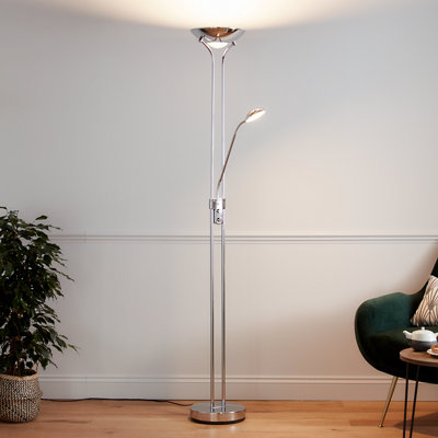 Goodhome Pulmoz Chrome Effect Led Mother & Child Floor Light