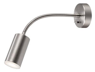 Goodhome Lignit Chrome Effect Plug-In Wall Light