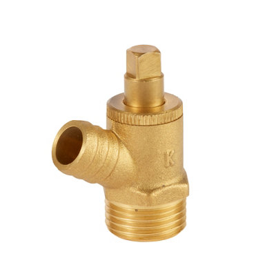 Flomasta British Standard Pipe Parallel (Bspp) Male Type A Drain Cock, (Dia)12.7Mm