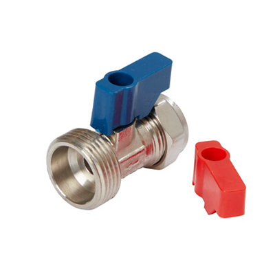 Flomasta Compression Straight Washing Machine Valve (Dia)19.05Mm X ¾"