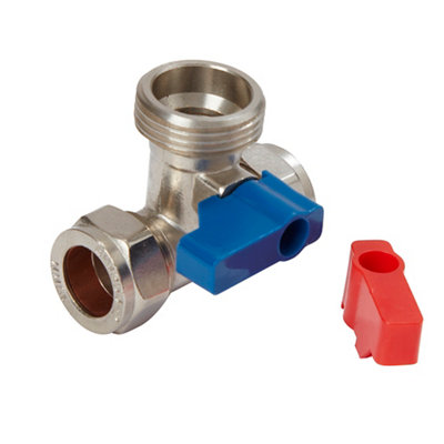 Flomasta Compression Reducing Washing Machine Tee Valve X 15Mm X 15Mm