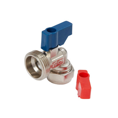 Flomasta Compression Angled Washing Machine Valve (Dia)19.05Mm X ¾"